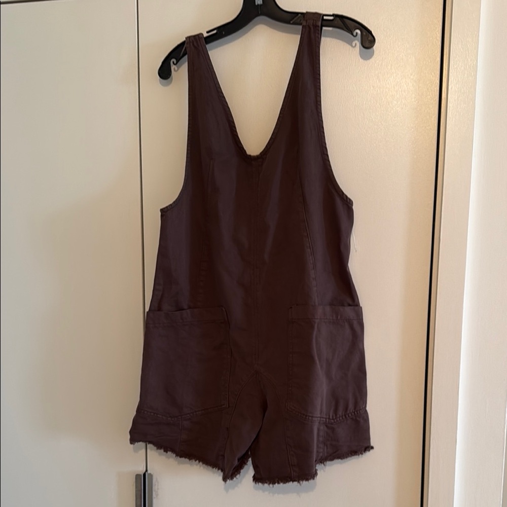 FREE PEOPLE - We The Free - Mocha Brown Relaxed Romper XS - Picture 5 of 9